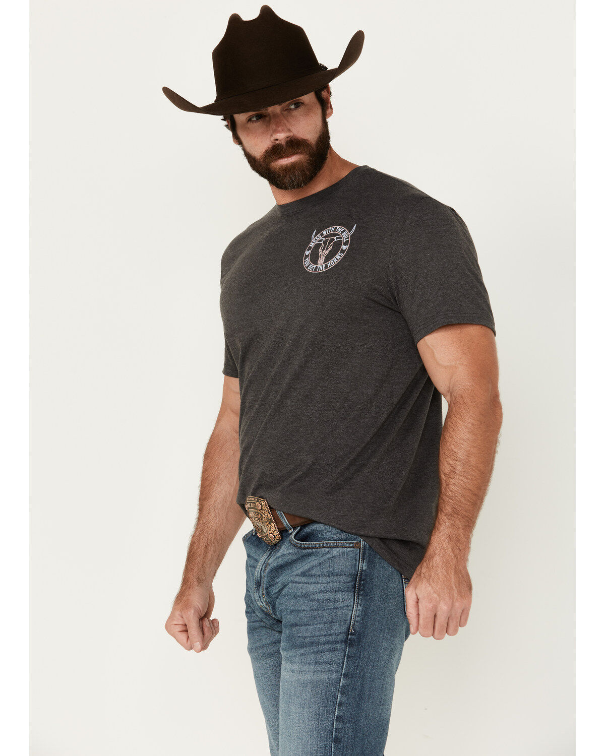 Image #4 - Cowboy Hardware Men's Mess With The Bull Short Sleeve T-Shirt, , hi-res