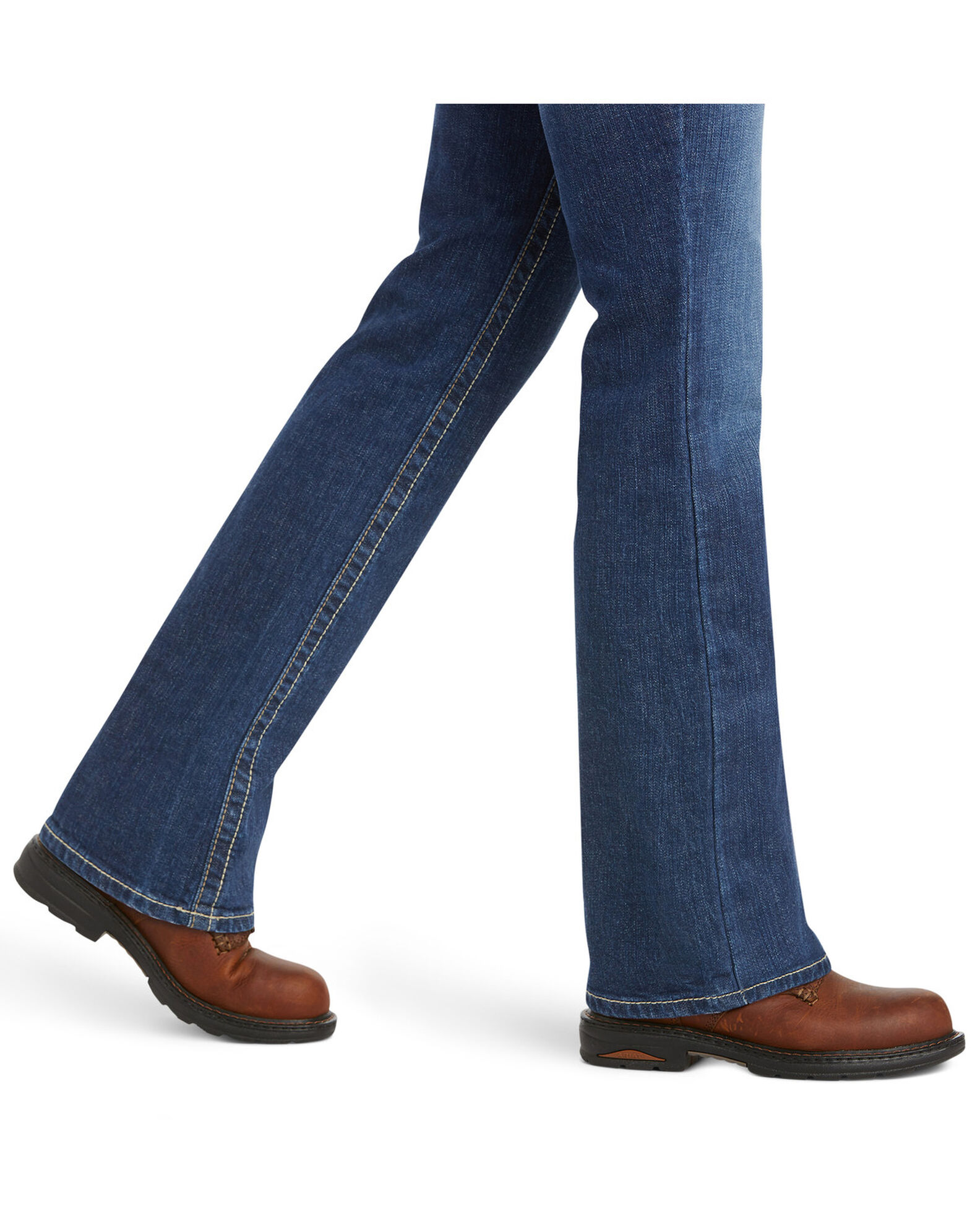 Image #4 - Ariat Women's Mid Rise Flame Resistant Boot Cut Jeans, Denim, hi-res