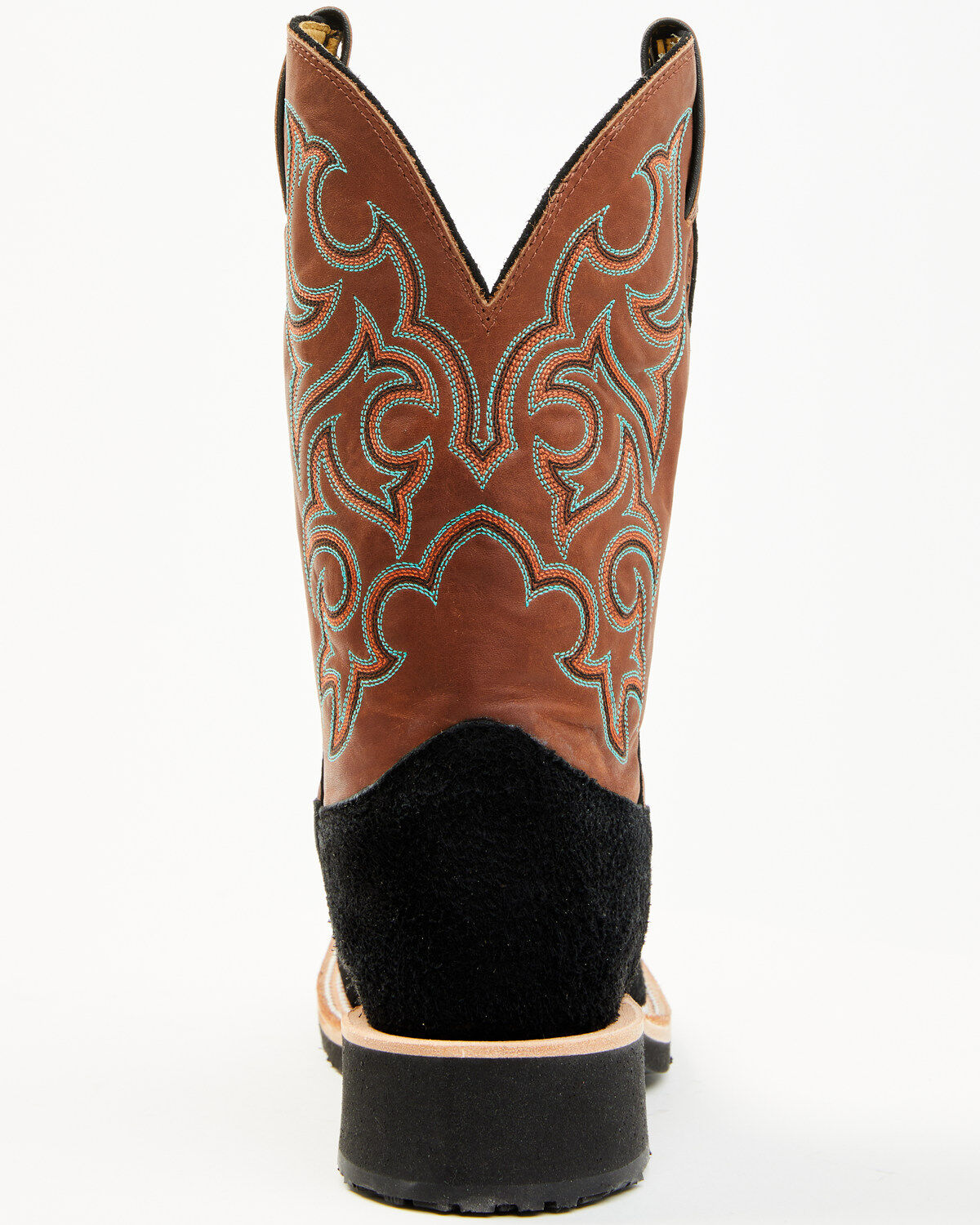 Image #5 - Justin Men's Alamo Roughout Western Boots - Broad Square Toe, Black, hi-res