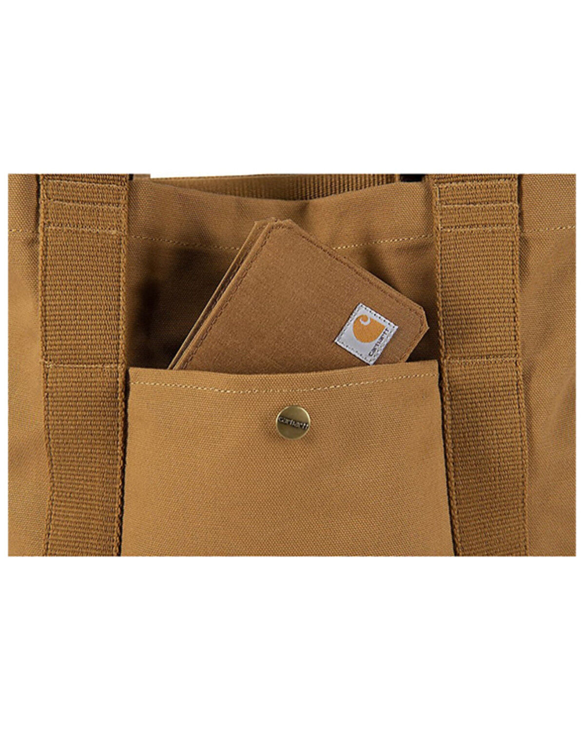 Image #6 - Carhartt 18L Firm Duck Tote Bag, Brown, hi-res