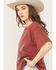 Image #2 - Wrangler Women's Giddy Up Short Sleeve Oversized Graphic Tee, Rust Copper, hi-res