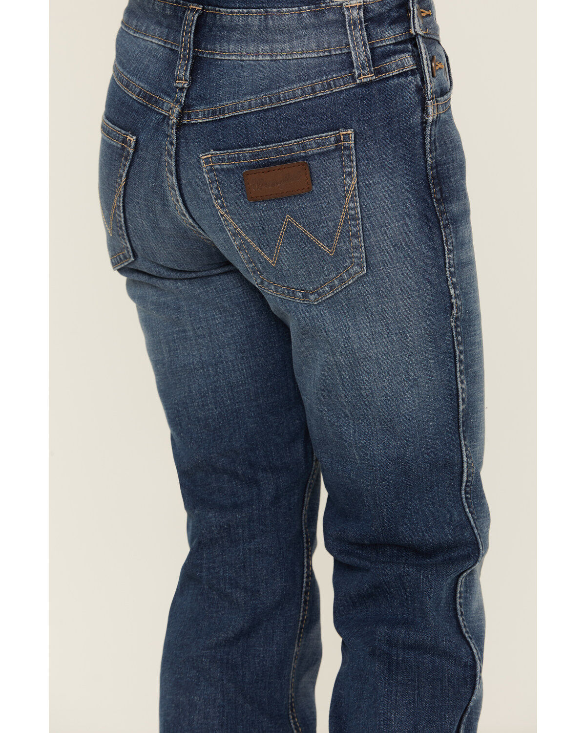 Image #4 - Wrangler Girls' Tegan Medium Wash Denim Overalls, Medium Wash, hi-res