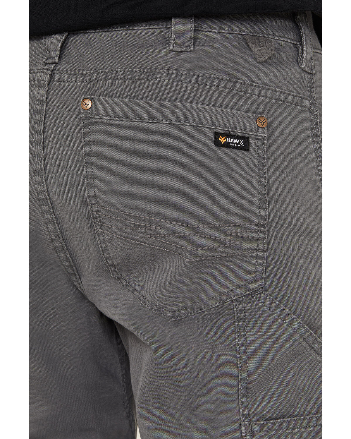 Image #4 - Hawx Men's Tillman Weathered Duck Work Pants, Charcoal, hi-res