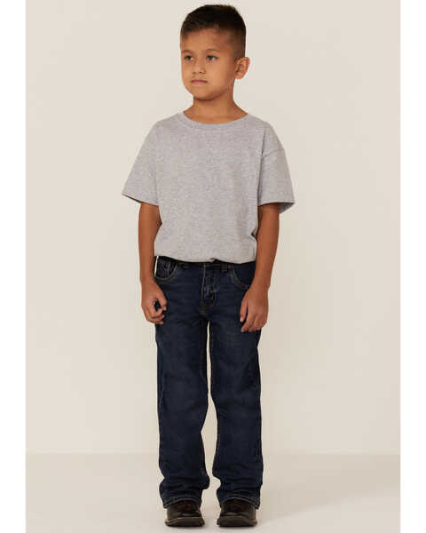 Levi's Boys' Authentic Medium Wash Straight Jeans , Blue, hi-res
