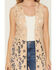 Image #5 - Shyanne Women's Drury Faux Suede Laser Cut Vest, Khaki, hi-res