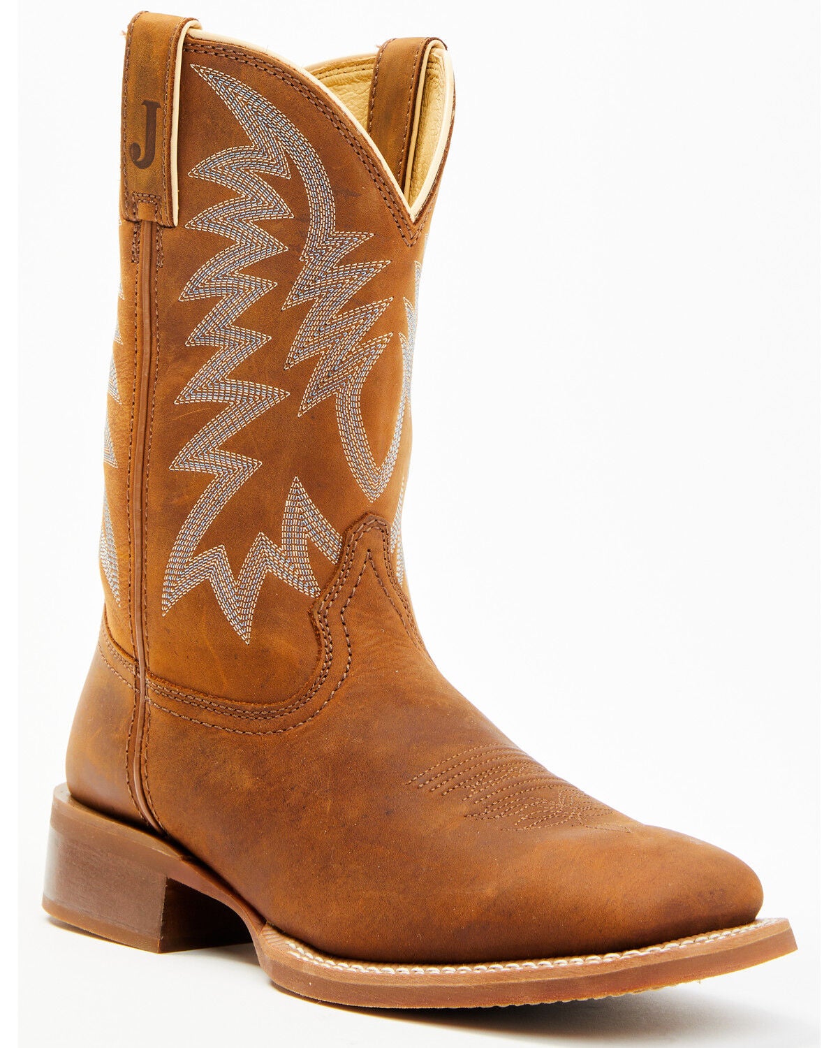 Justin Men's Frontier War Dog Performance Western Boots - Broad Square Toe, Tan, hi-res