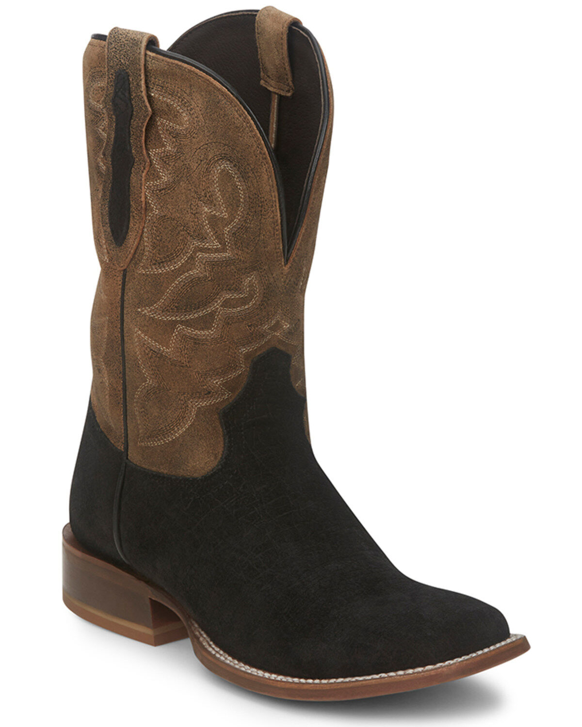 Image #1 - Tony Lama Men's Tucson Western Boots - Broad Square Toe, Black, hi-res