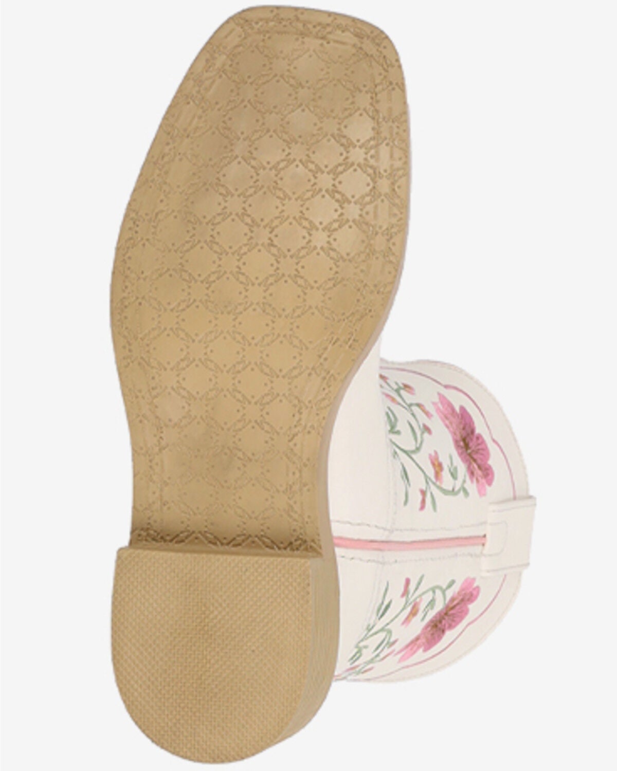 Image #6 - Smoky Mountain Little Girls' Desert Bloom Western Boots - Broad Square Toe, Ivory, hi-res