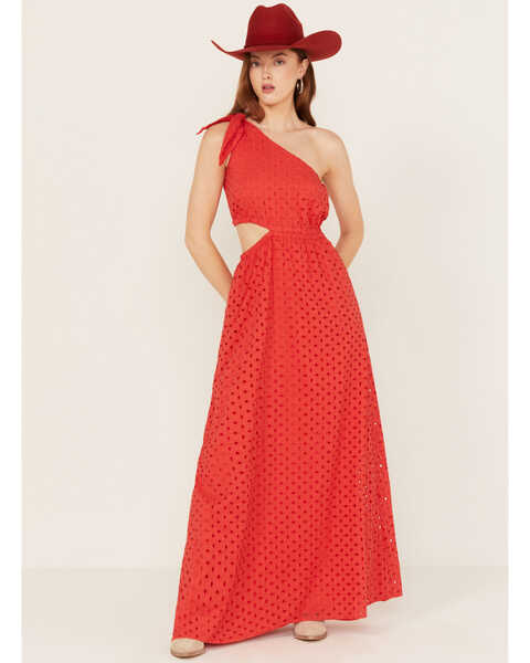Show Me Your Mumu Women's Take Me Out Sleeveless Maxi Dress, Red, hi-res