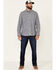 Image #2 - United By Blue Men's Southwestern Soft Hemp Chambray Long Sleeve Western Shirt, Grey, hi-res