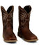 Image #1 - Justin Men's 11" Stampede Daywork Waterproof Work Boots - Steel Toe, Brown, hi-res