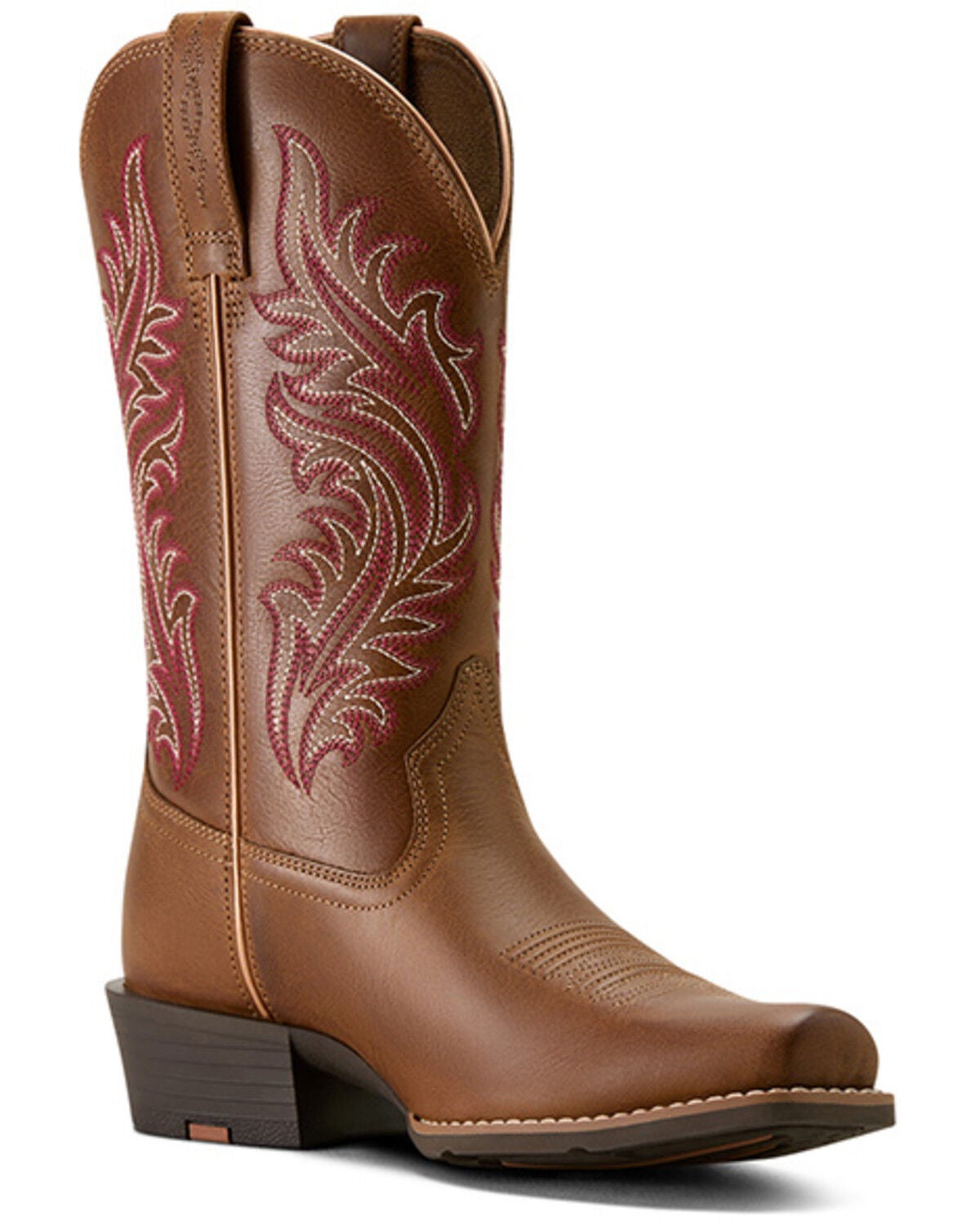 Ariat Women's Round Up Performance Western Boots - Square Toe, Brown, hi-res