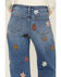Image #4 - Driftwood Women's Charlee X Doo Wop Medium Wash High Rise Floral Embroidered Straight Stretch Denim Jeans, Medium Wash, hi-res