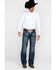 Gibson Men's Solid Long Sleeve Pearl Snap Western Shirt , White, hi-res