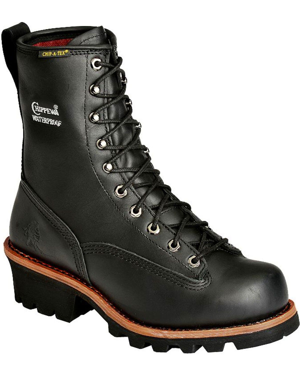 black chippewa boots