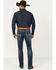 Image #3 - Hooey by Rock & Roll Denim Men's Revolver Dark Vintage Wash Slim Straight Reflex Denim Jeans, Dark Medium Wash, hi-res