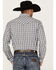 Rough Stock By Panhandle Men's Dobby Small Plaid Print Long Sleeve Snap Western Shirt , White, hi-res