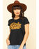 Image #1 - Bandit Brand Women's Horsepower Graphic Short Sleeve Tee, Black, hi-res