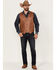 Moonshine Spirit Men's Redhawk Woven Button Down Western Vest , Rust Copper, hi-res