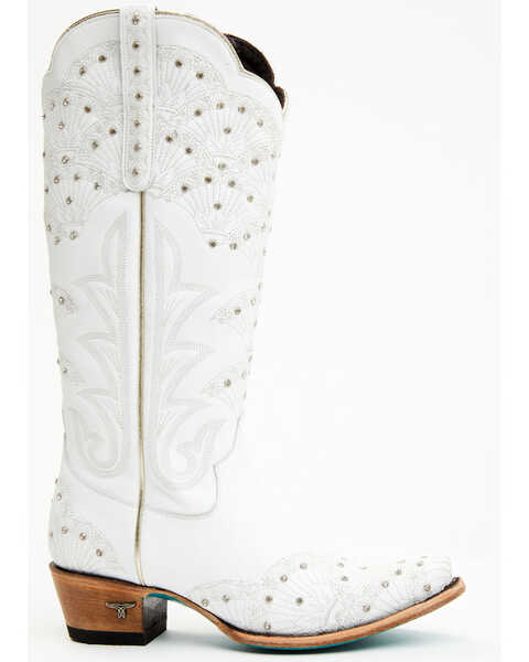 Image #2 - Boot Barn X Lane Women's Exclusive Calypso Leather Western Bridal Boots - Snip Toe, White, hi-res