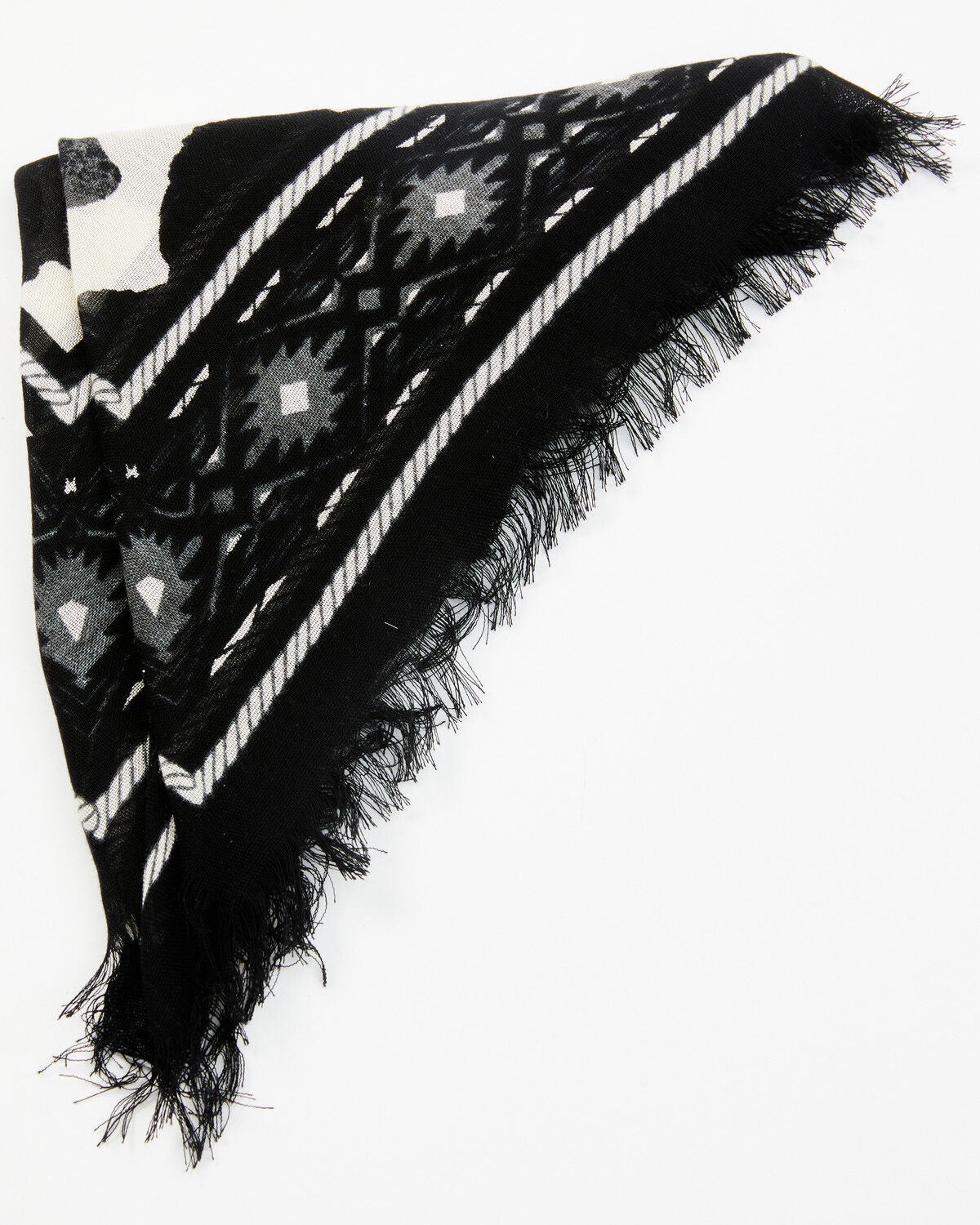Idyllwind Women's Ponderosa Cow Print Bandana, Black, hi-res