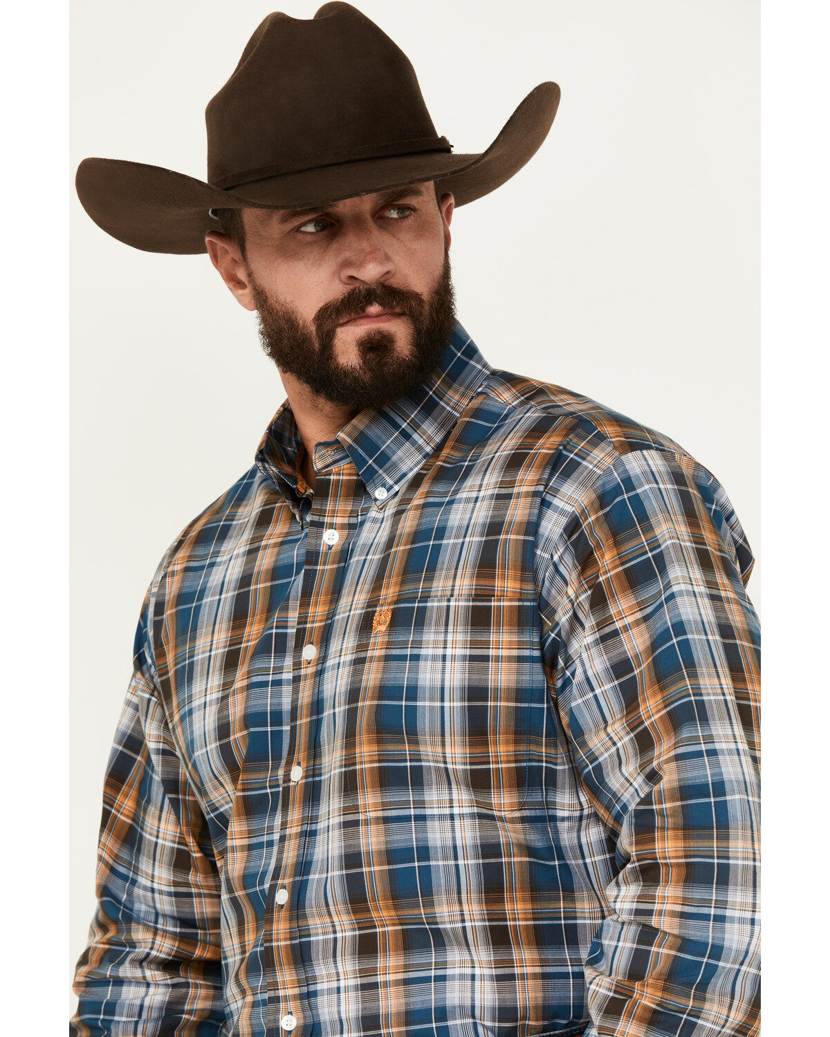 Image #2 - Cinch Men's Plaid Print Long Sleeve Button-Down Western Shirt, , hi-res
