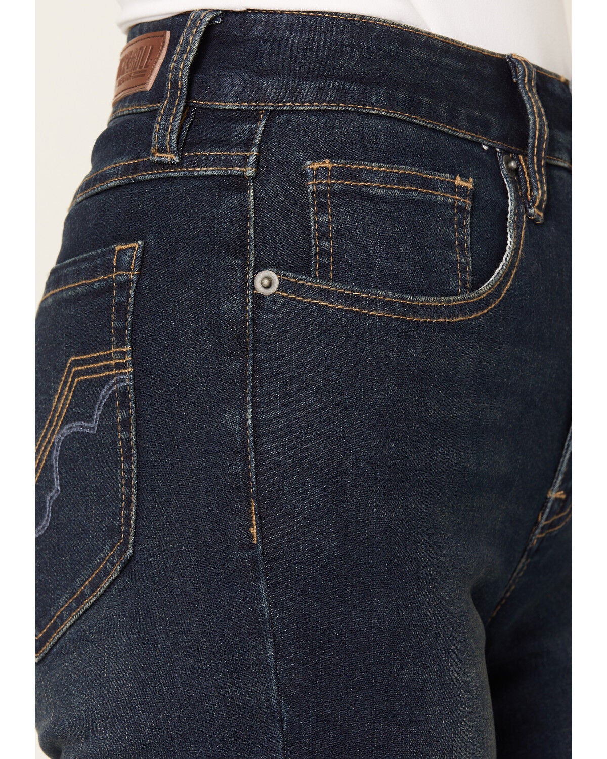 Image #2 - Rock & Roll Denim Women's Dark Wash High Rise Sculpted Trouser Stretch Denim Jeans, Dark Wash, hi-res