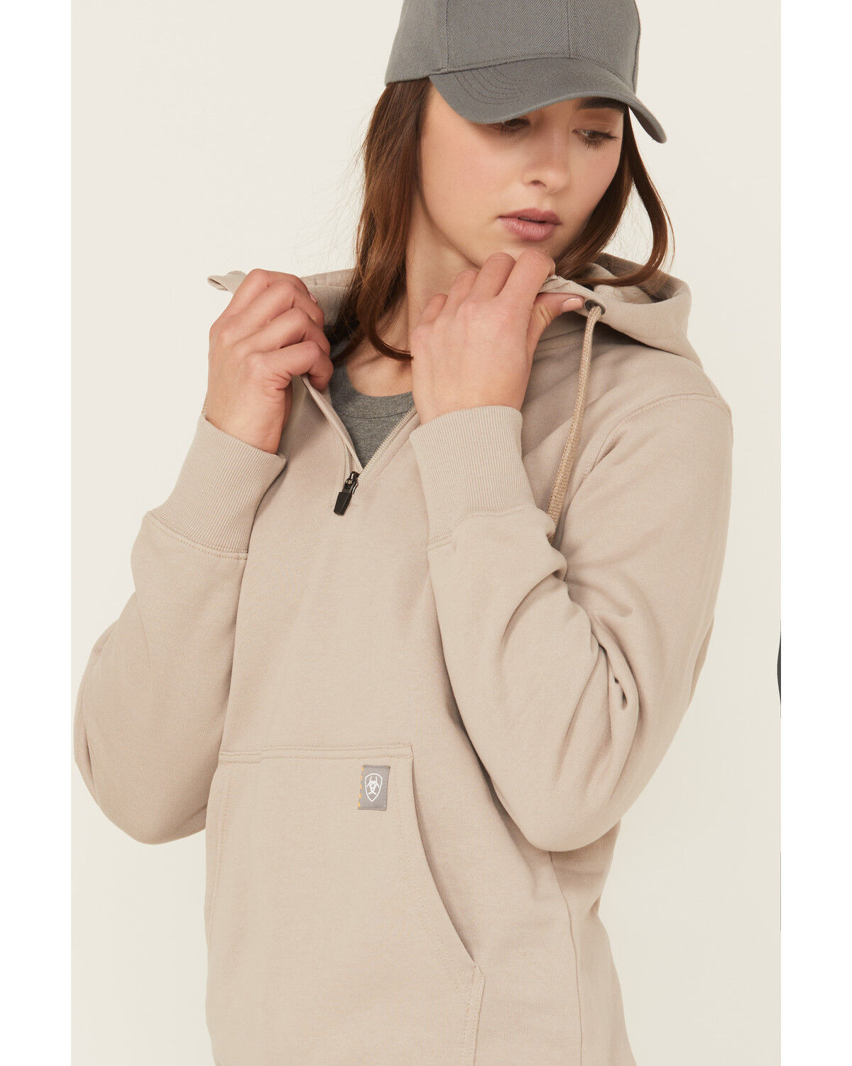 Image #2 - Ariat Women's Rebar Skill Set 1/2 Zip Pullover, Brown, hi-res