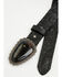 Image #2 - Shyanne Women's Whipstitch Agate Stone Buckle Belt, Black, hi-res