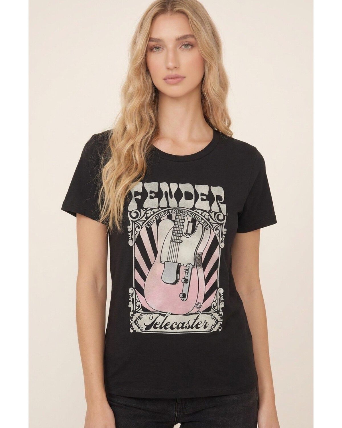 Fender Women's Telecaster Short Sleeve Graphic T-Shirt, Black, hi-res