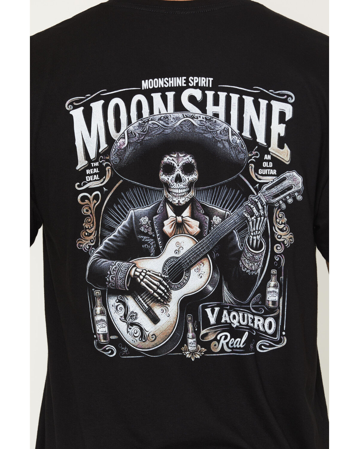 Image #4 - Moonshine Spirit Men's Country Soul Mariachi Short Sleeve Graphic T-Shirt, Black, hi-res