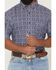 Image #3 - Ariat Men's Bill Medallion Print Short Sleeve Button-Down Western Shirt, Blue, hi-res