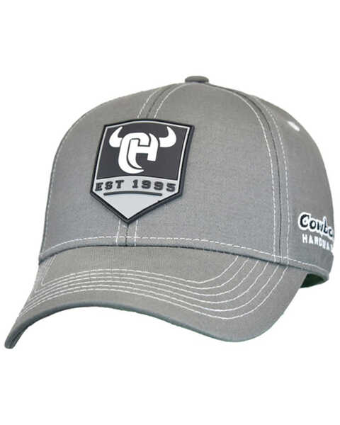 Cowboy Hardware Shield Logo Fitted Baseball Cap, Grey, hi-res