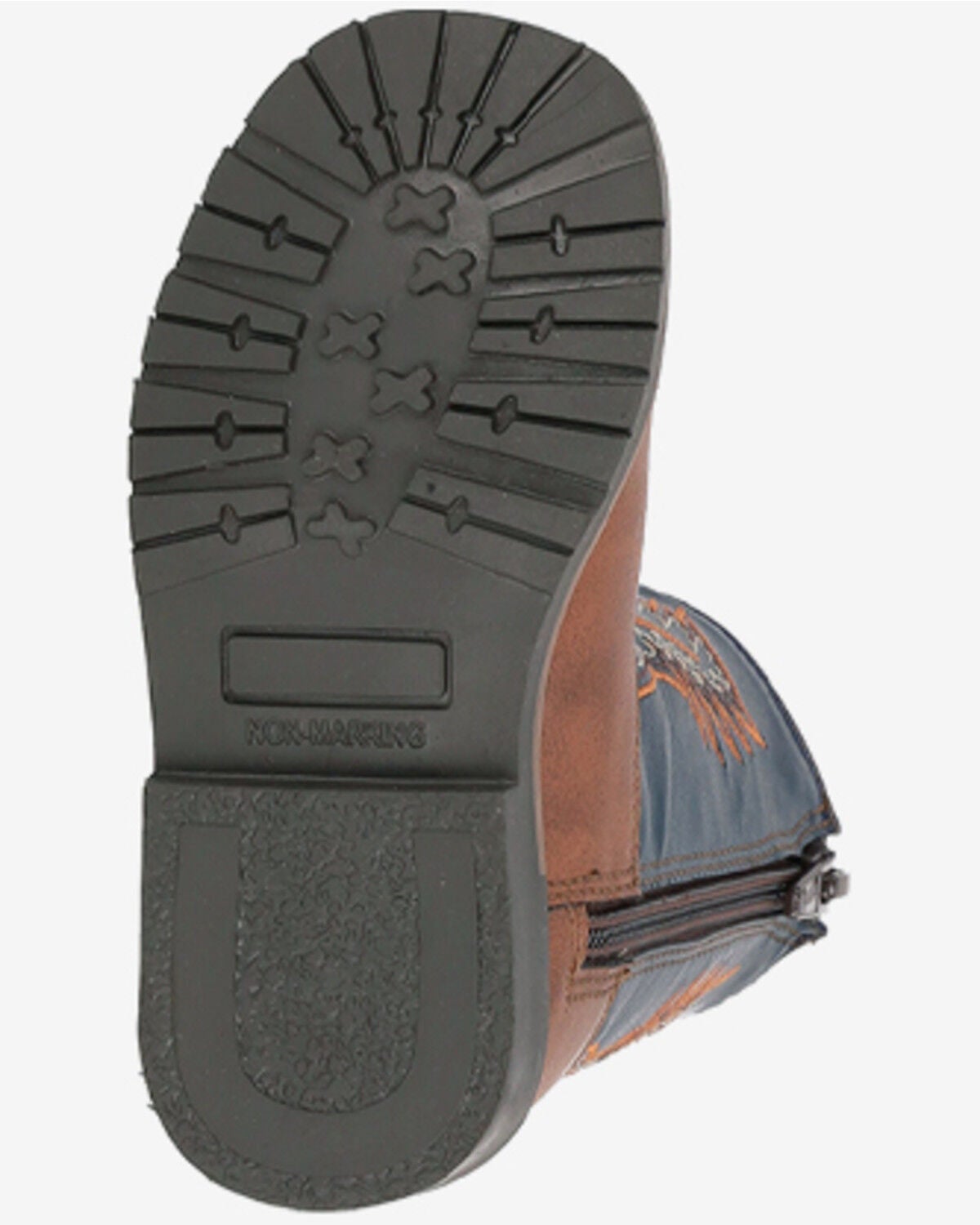 Image #6 - Smoky Mountain Toddler Kids' Autry Western Boots - Round Toe, Navy, hi-res