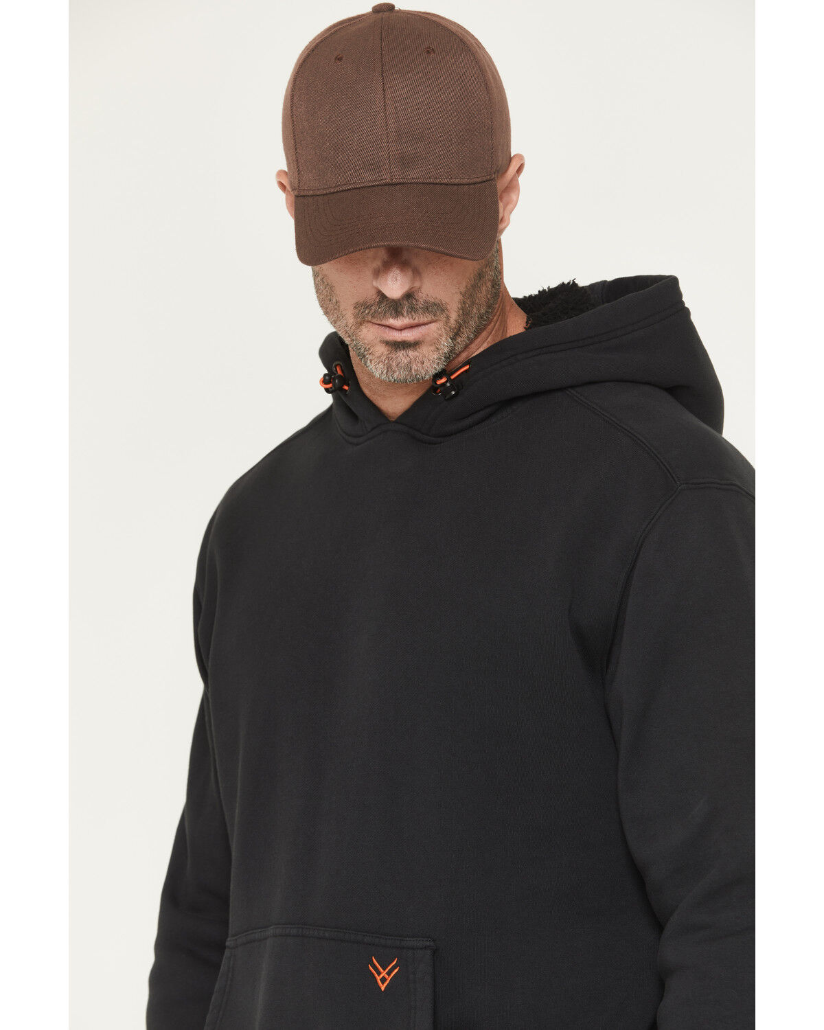 Image #2 - Hawx Men's Grit Garment Dyed Hooded Sweatshirt, Black, hi-res