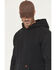 Image #2 - Hawx Men's Grit Garment Dyed Hooded Sweatshirt, Black, hi-res
