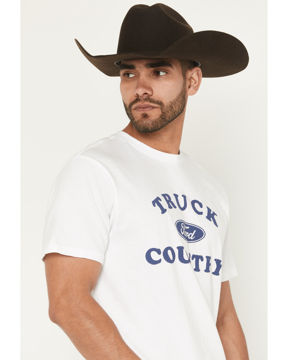 Image #2 - Brixton X Ford Men's Truck Country Short Sleeve Graphic T-Shirt, White, hi-res