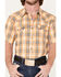 Image #3 - Cody James Men's Charro Large Plaid Snap Western Shirt, Gold, hi-res
