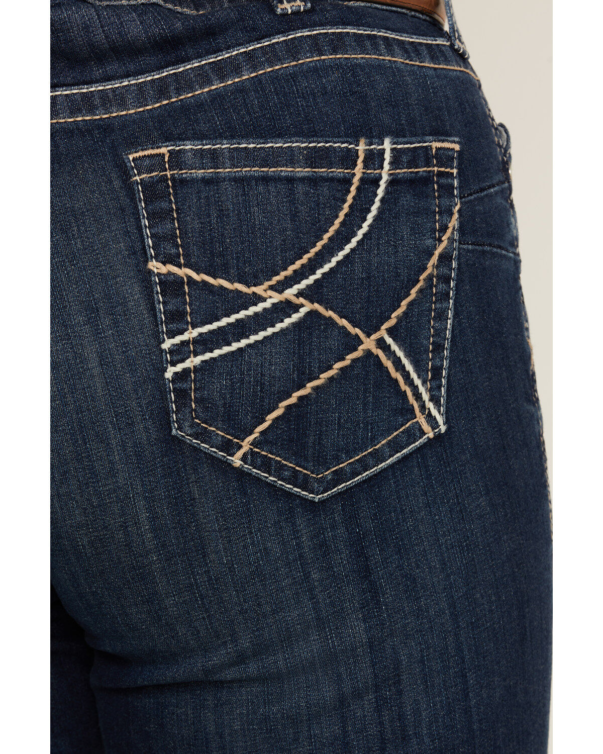 Image #4 - Ariat Women's Dark Wash Mid Rise Everlee Stretch Straight Jeans - Plus, Dark Wash, hi-res