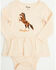 Image #1 - Wrangler Infant Girls' Horse Long Sleeve Snap Onesie, , hi-res
