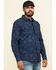 Moonshine Spirit Men's Floral Camo Print Long Sleeve Western Shirt , Navy, hi-res