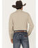 Image #4 - Blue Ranchwear Men's Denim Dobby Striped Long Sleeve Western Pearl Snap Shirt, Cream, hi-res
