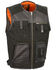 Milwaukee Leather Men's Leather & Canvas Zipper Front Super Utility Multi Pocket Vest, , hi-res
