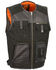 Image #1 - Milwaukee Leather Men's Leather & Canvas Zipper Front Super Utility Multi Pocket Vest, , hi-res