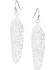 Image #2 - Montana Silversmiths Women's Love You More Feather Earrings, Silver, hi-res