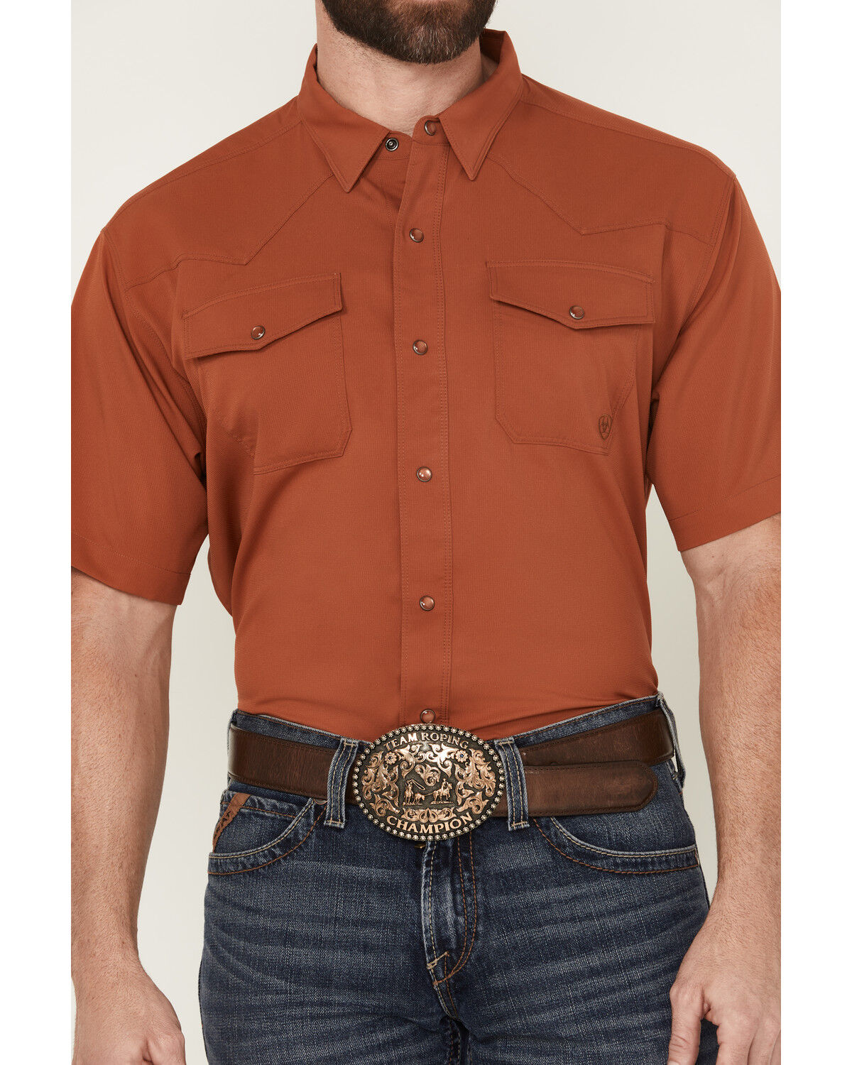 Product Name:  Ariat Men's VentTek Solid Short Sleeve Snap Performance Western Shirt