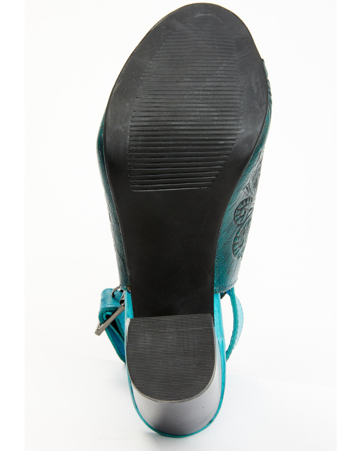 Image #7 - Roper Women's Burnished Tooled Sandals, Blue, hi-res