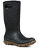 Bogs Women's Whiteout Fleck Rubber Boots - Round Toe, Black, hi-res