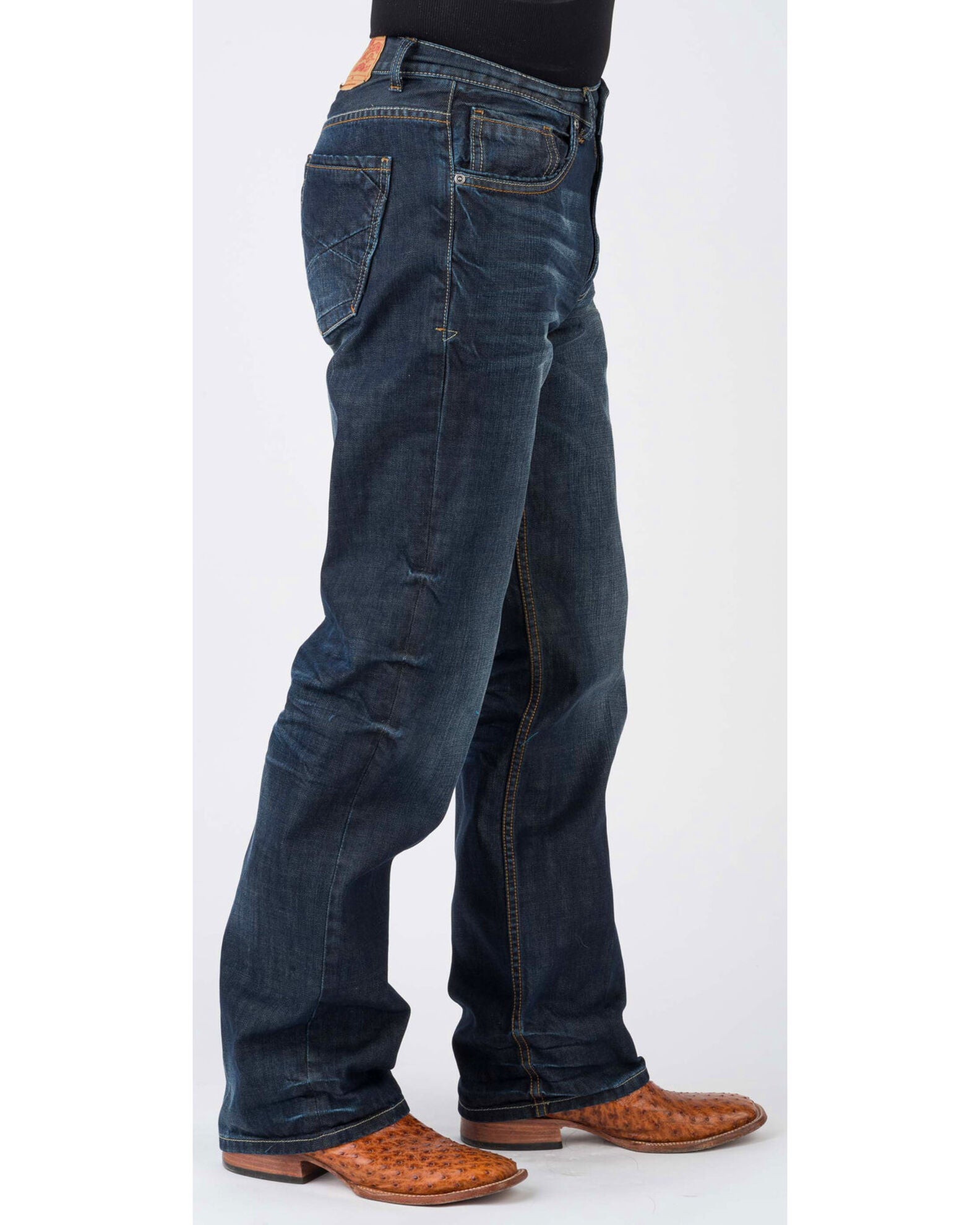 Stetson Men's Modern Fit Bootcut Jeans Blue 32W X 34L At Men's Clothing Store