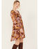 En Creme Women's Floral Print Long Sleeve Mini Dress, Multi, hi-res